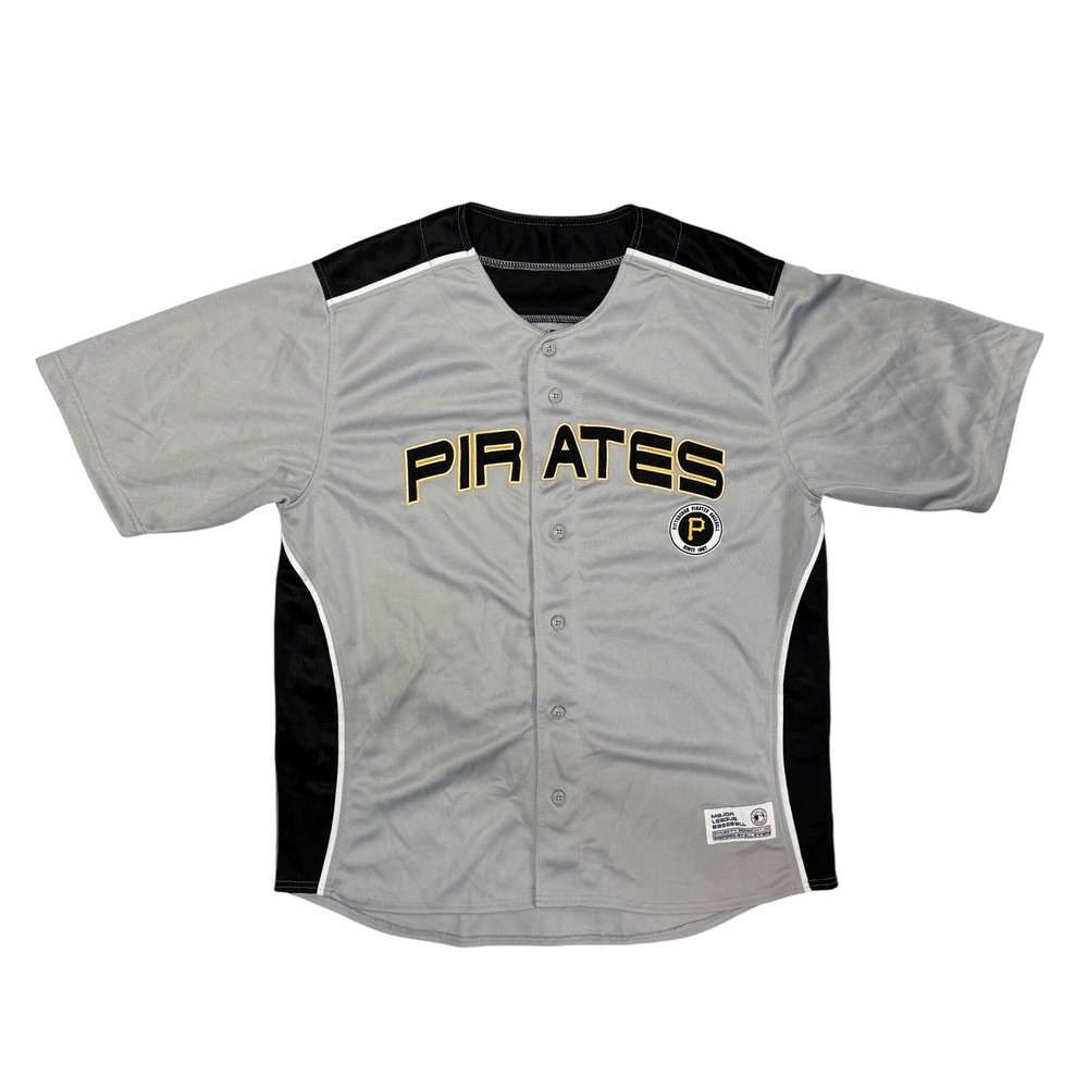 Dynasty Pittsburgh Pirates MLB Baseball Jersey Grey Black Mens XL Dynasty Series